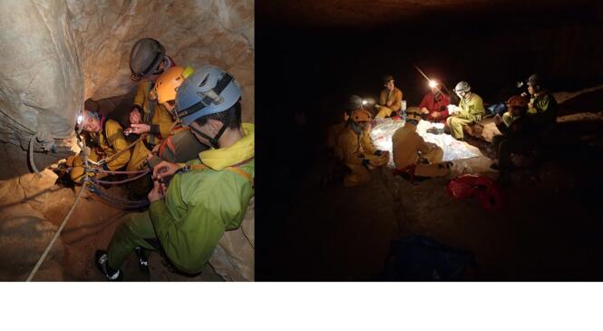 Spéléo à Castelbouc, exploration et bivouac image article