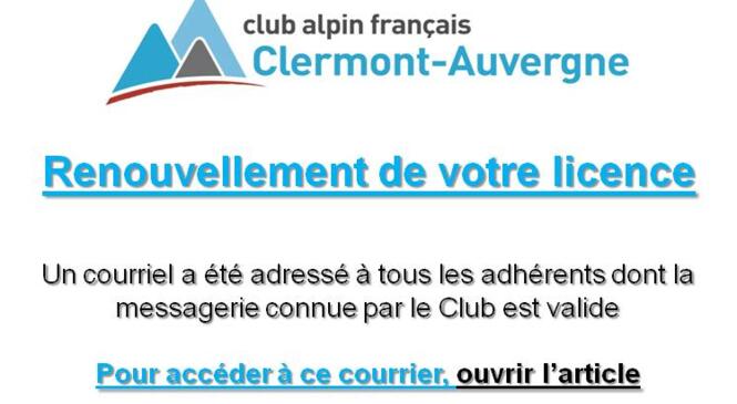 Adhésion 2017-2018 au Club alpin Clermont-Auvergne image article