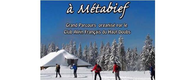 Grand Parcours Ski de randonnée Nordique Métabief Jura image article