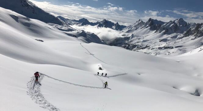 Les Drayères à raquettes entre beau temps et (presque) tempête image article