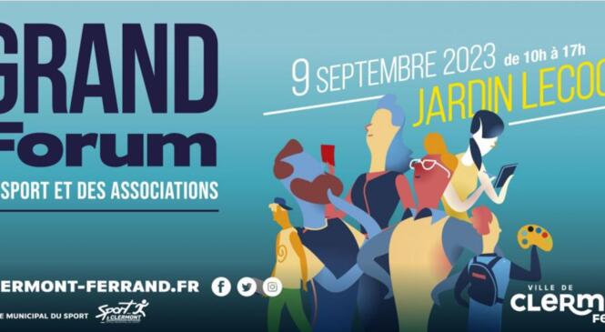 Grand forum du sport et des associations à Clermont-Fd le 9 septembre 2023 image article
