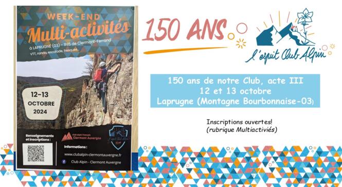 150 ans de notre Club, Laprugne acte III 12 et 13 octobre image article